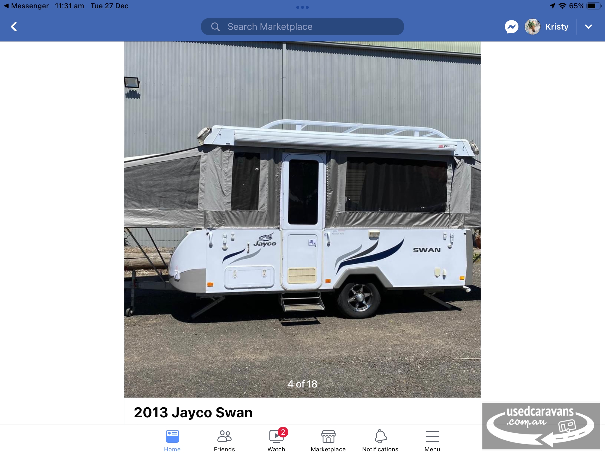 2013 Jayco Swan Camper Trailer Used Caravans